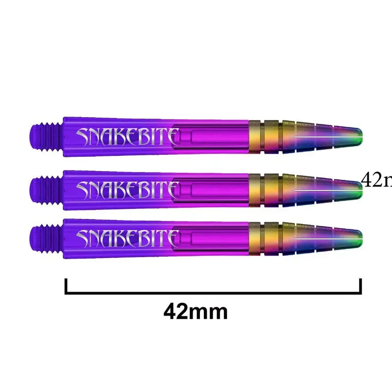 Násadky na šipky Red Dragon Peter Wright Snakebite Nitro Ionic plastové fialové, medium, 42mm Cenově Výhodný
