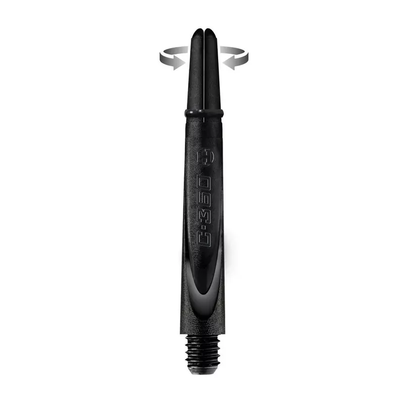 Násadky na šipky Harrows Carbon 360 černé, midi 40mm, otočné Akční Cena