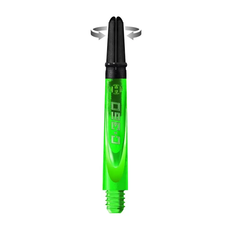 Poslední Šance Násadky na šipky Harrows Carbon 360 zelené, midi 40mm, otočné