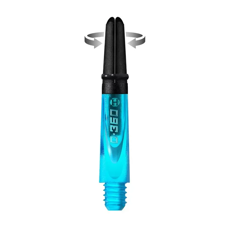 Sezónní Sleva Násadky na šipky Harrows Carbon 360 aqua modré, krátké 33mm, otočné