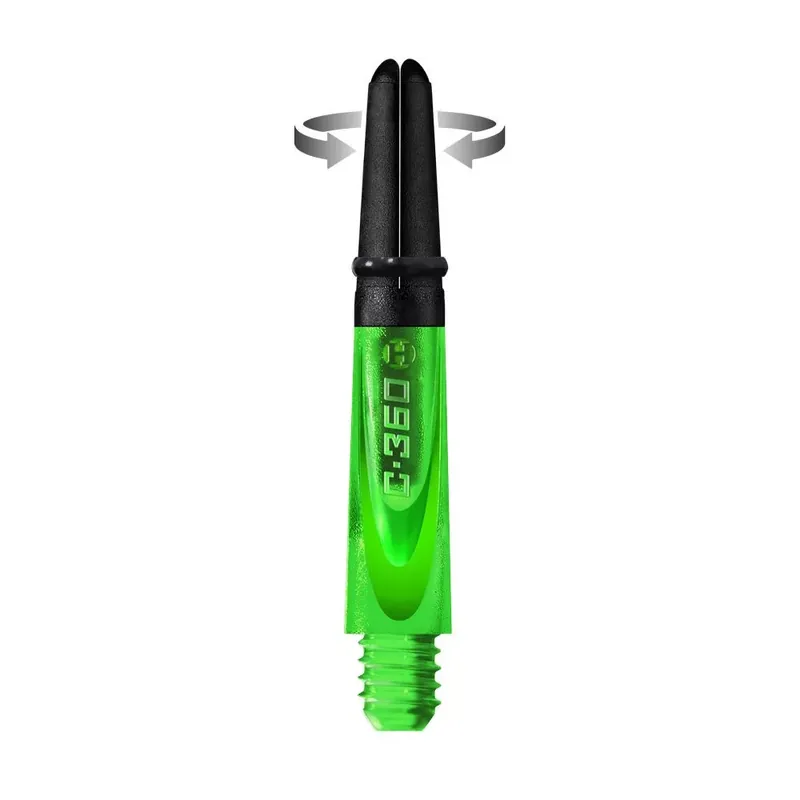 Násadky na šipky Harrows Carbon 360 zelené, krátké 33mm, otočné Tovární Cena