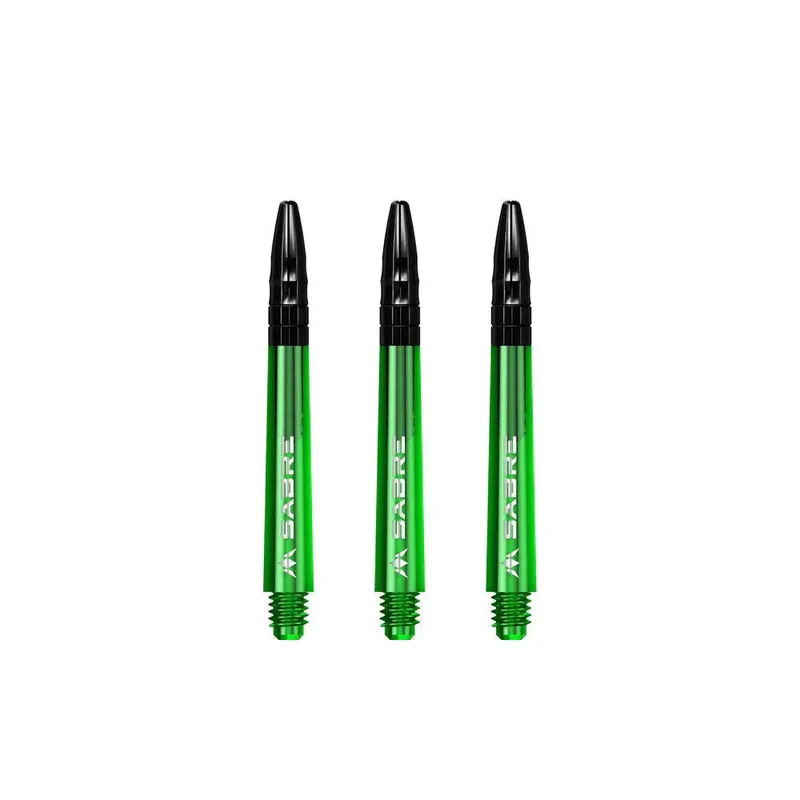 Nakupujte Hned Násadky na šipky Mission Sabre zelené kovový top, střední+ 44,5mm