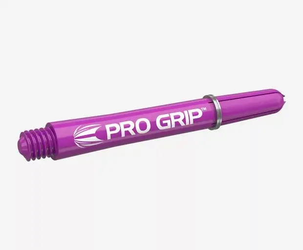Autentický Násadky na šipky TARGET Pro Grip krátké, fialové, 9 ks