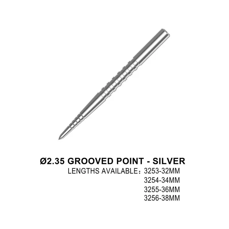 Hroty na steel šipky ONE80 vroubkované 34 mm, stříbrné - 3ks Nejlepší Volba