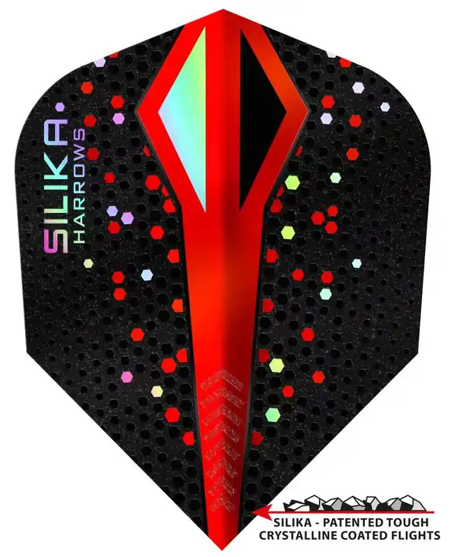 Bezpečná Platba Letky na šipky Harrows Silika Colourshift červené, standard No6, 100 mikron
