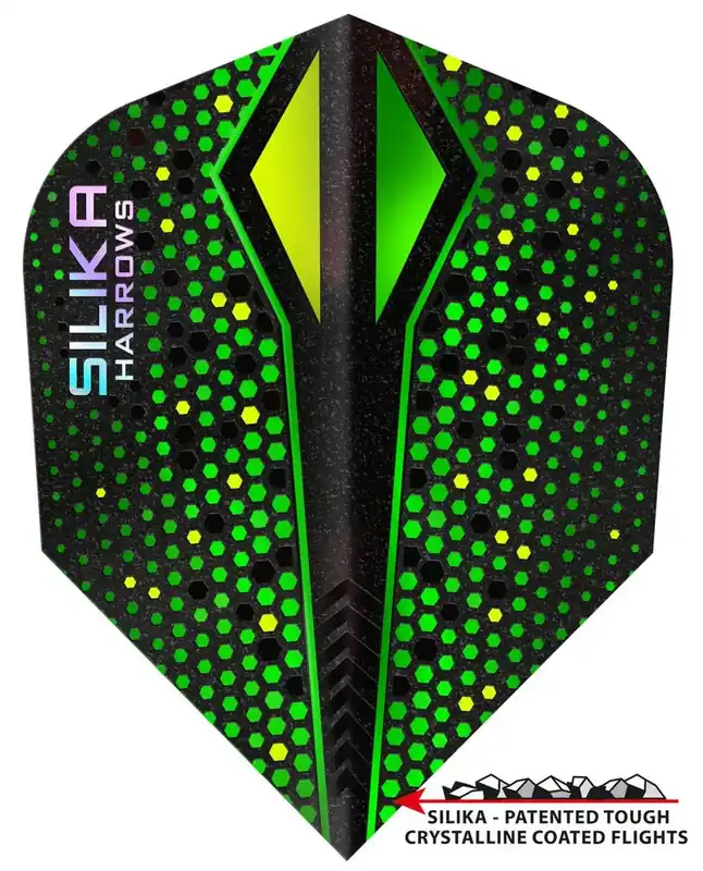 Letky na šipky Harrows Silika Colourshift X zelené, standard No2, 100 mikron Nízká Cena