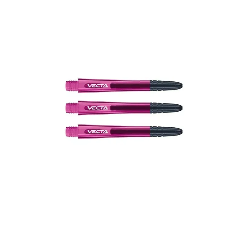 Násadky na šipky Winmau Vecta medium 40mm, růžový plast, černý hliníkový top Pouze Dnes