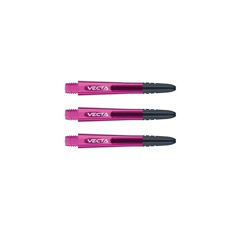 Násadky na šipky Winmau Vecta intermediate 37mm, růžový plast, černý hliníkový top Časově Omezené