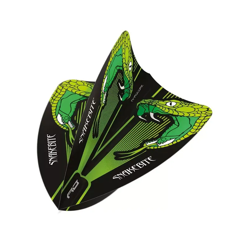 Letky na šipky Red Dragon Freestyle Peter Wright Snakebite zelené, 100 mikronové Autentický