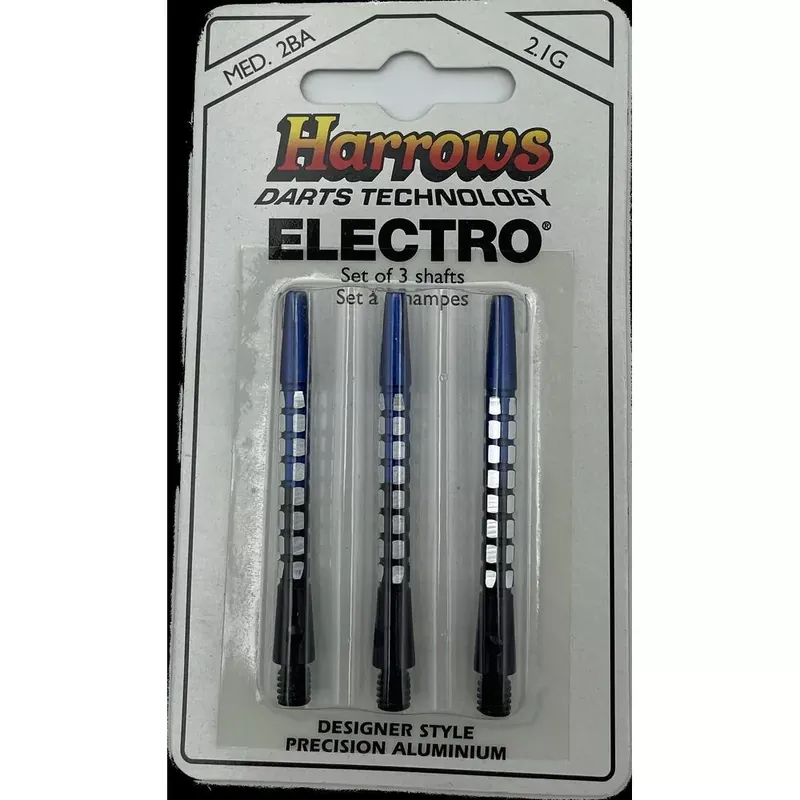 Výhodná Nabídka Násadky na šipky Harrows Electro modré, hliníkové, dlouhé 47mm