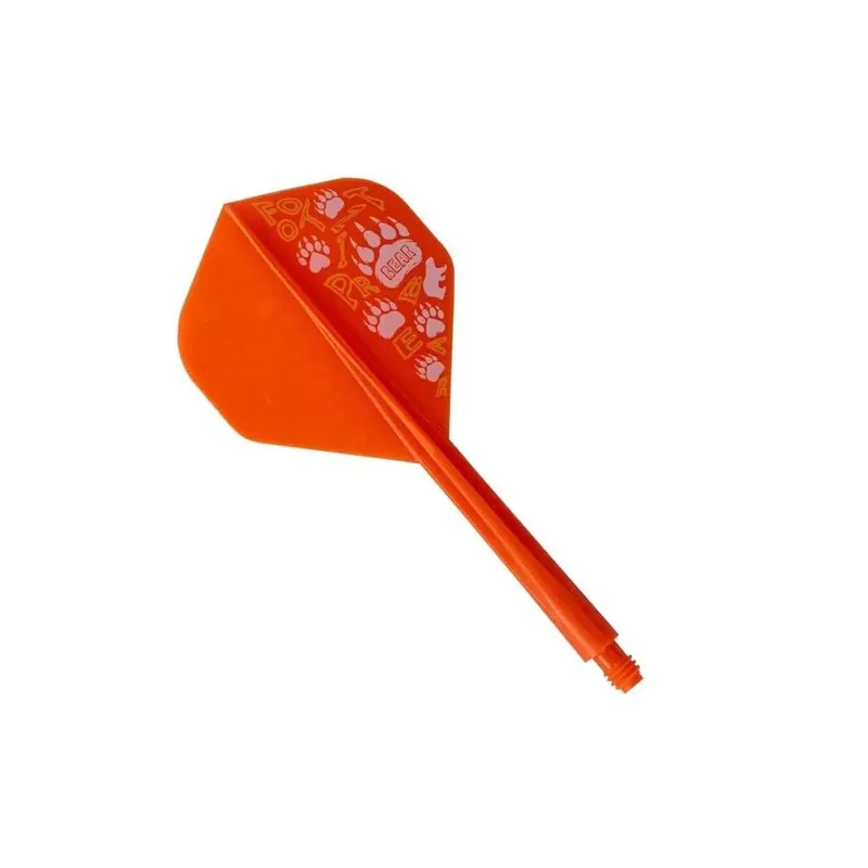 Letky na šipky Condor AXE oranžové Footprint Bear, standardní letky a midi násadky Oblíbený
