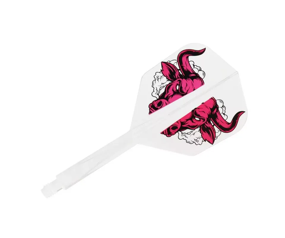 Letky na šipky Condor AXE Aussie Bull průhledné, small letky a dlouhé násadky Výhodná Nabídka