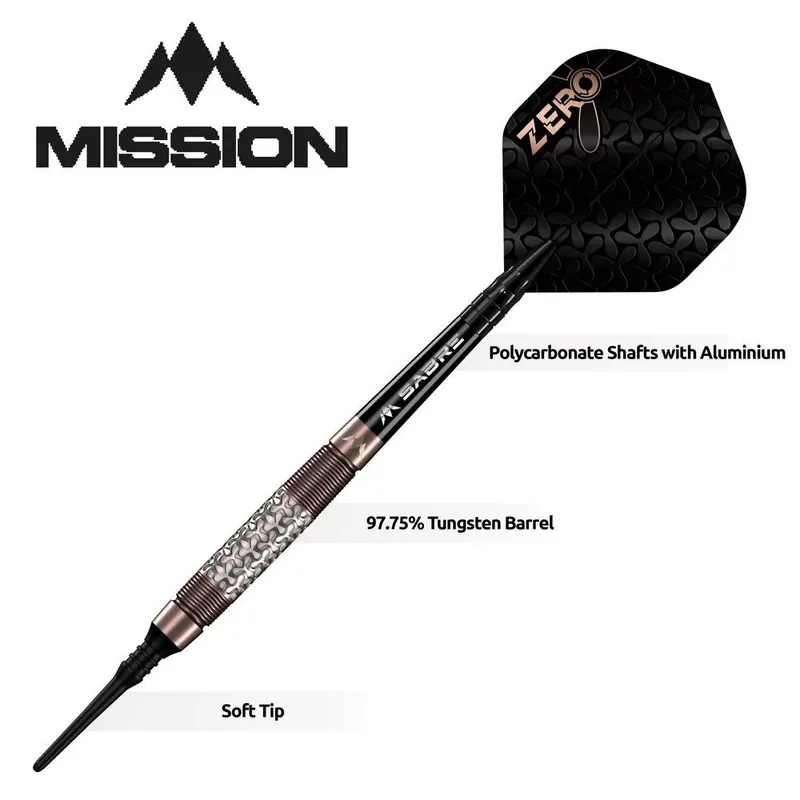 Horká Nabídka Sada soft šipek Mission Zero Bronze PVD 18g, 97,5% wolfram