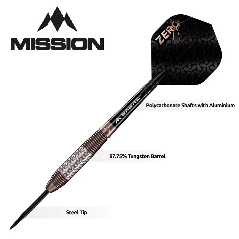 Sada steel šipek Mission Zero Bronze PVD 24g, 97,5% wolfram Nejlepší Cena