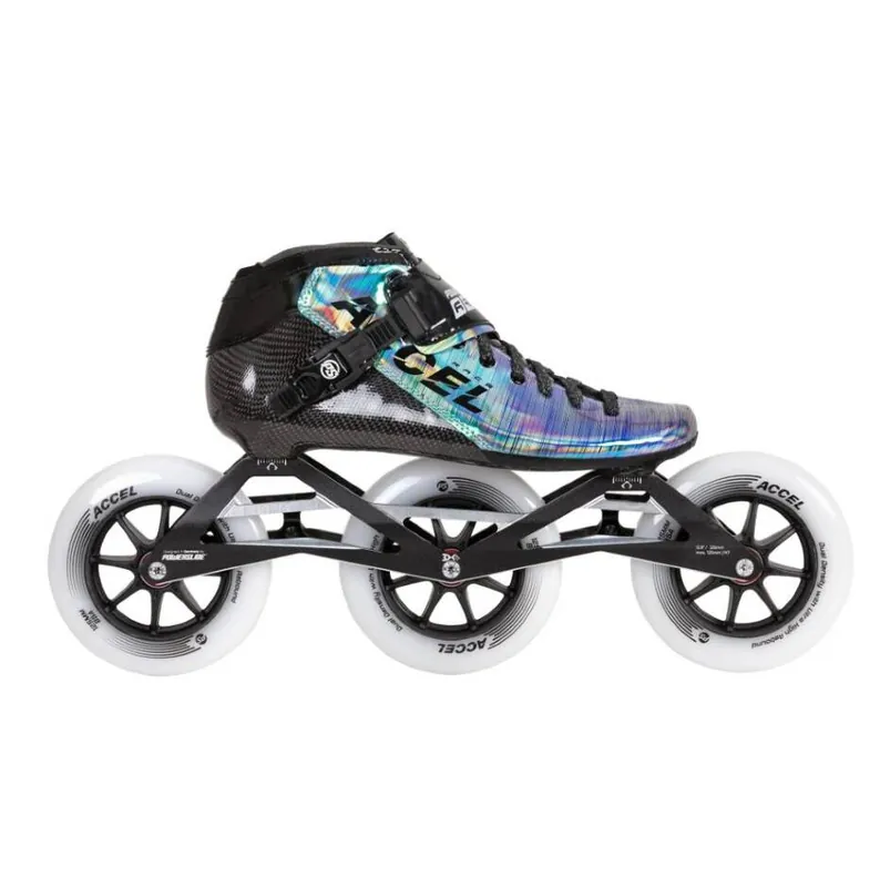 Kolečkové brusle Powerslide Accel Race Reflective 125 Akční Cena