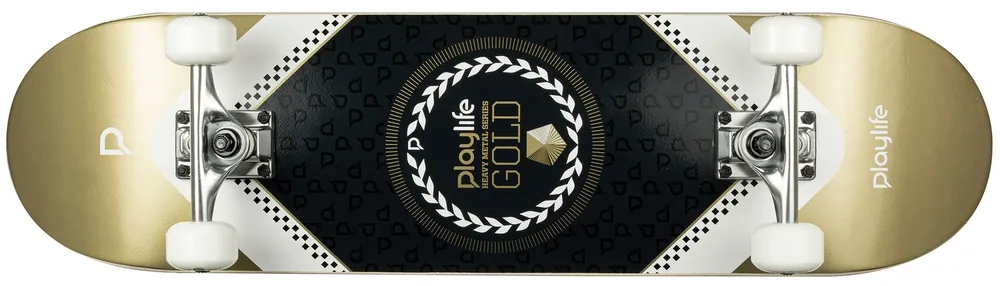Skateboard Playlife Heavy Metal Gold 31x8" Novinka