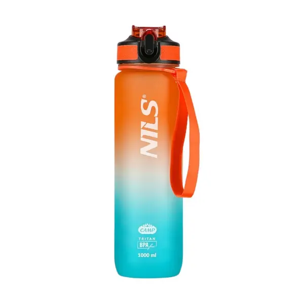 Víkendová Akce Tritanová láhev na pití NILS Camp NCD68 1000 ml oranžovo-modrá
