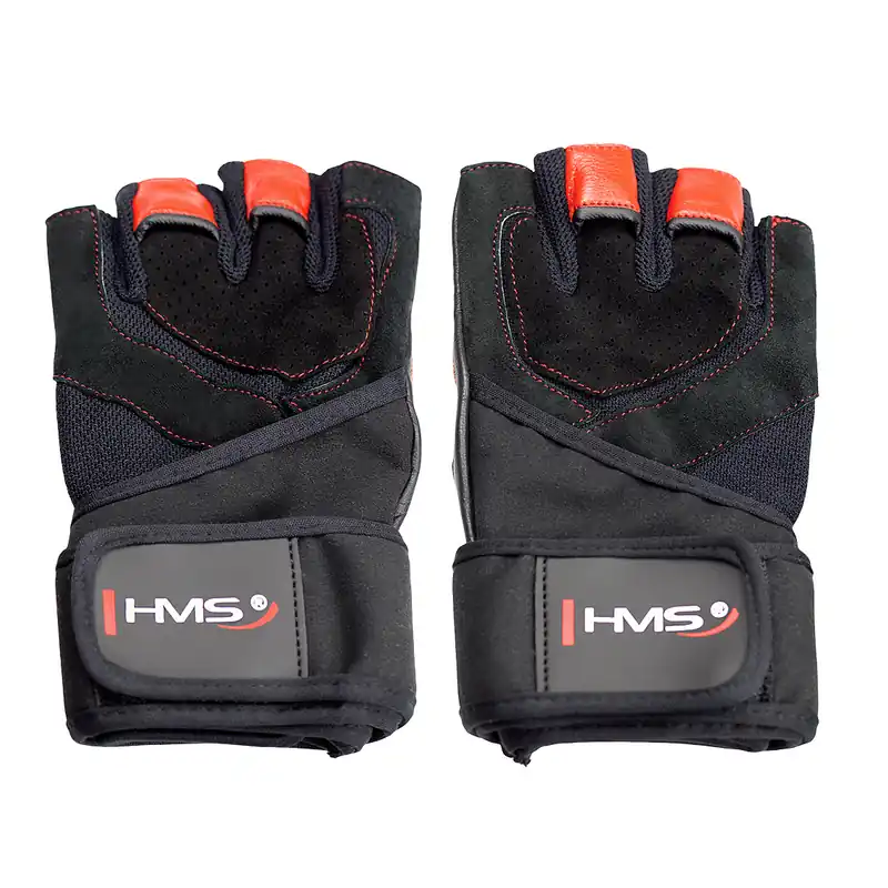 FITNESS RUKAVICE ČERVENÉ RST01 HMS S Nízká Cena