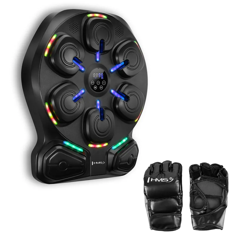 Akce Elektronický boxerský terč HMS TB13 s LED, Bluetooth a rukavicemi (Music Boxing Machine)