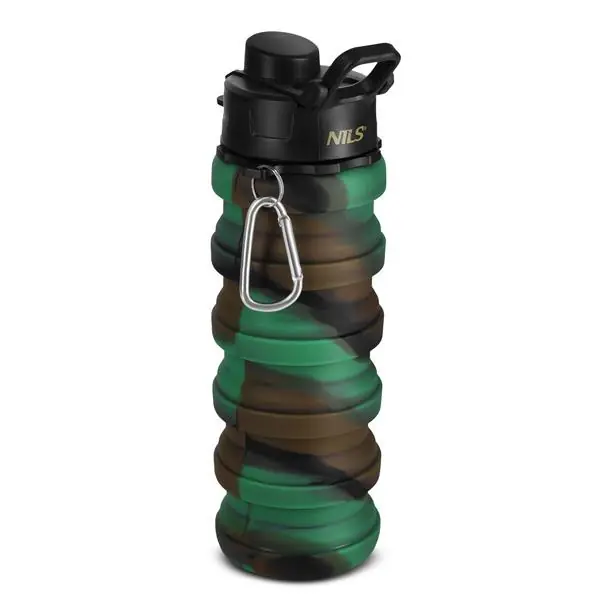 Skládací silikonová láhev NILS Camp NC4106 500ml zelená Originální
