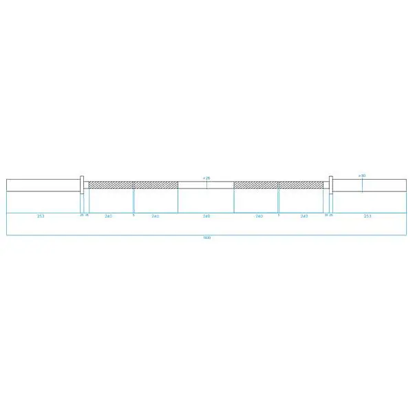 Autentický Olympijská osa HMS PREMIUM GO320 183 cm x 50 mm