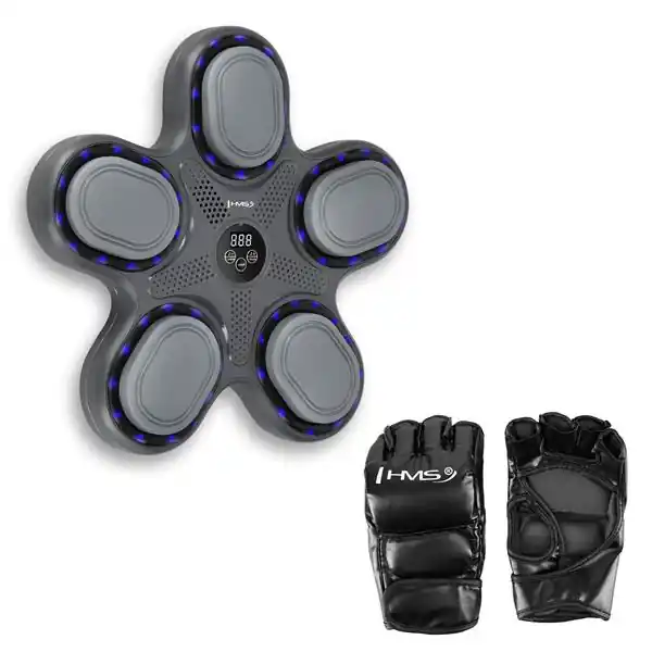 Sezónní Sleva Elektronický boxerský terč HMS TB11 s LED, Bluetooth a rukavicemi (Music Boxing Machine)