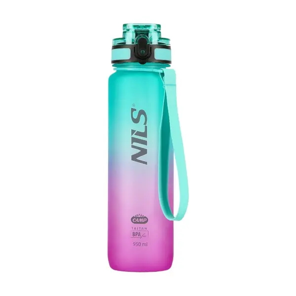 Tritanová láhev na pití NILS Camp NCD04 950 ml zeleno-růžová Výhodná Nabídka