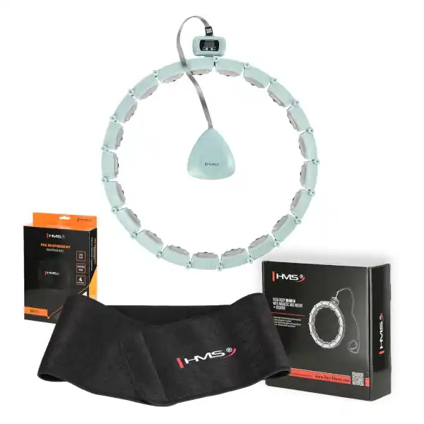 Odeslání Ihned Sada masážní hula hoop HMS HHM14 se závažím a počítadlem a zeštíhlujícího pásu BR163 zelená
