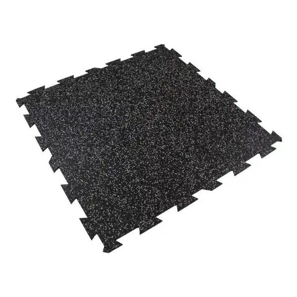 Sleva Černo-šedá gumová modulová puzzle dlažba (střed) SF1050 - 100 x 100 x 1,6 cm