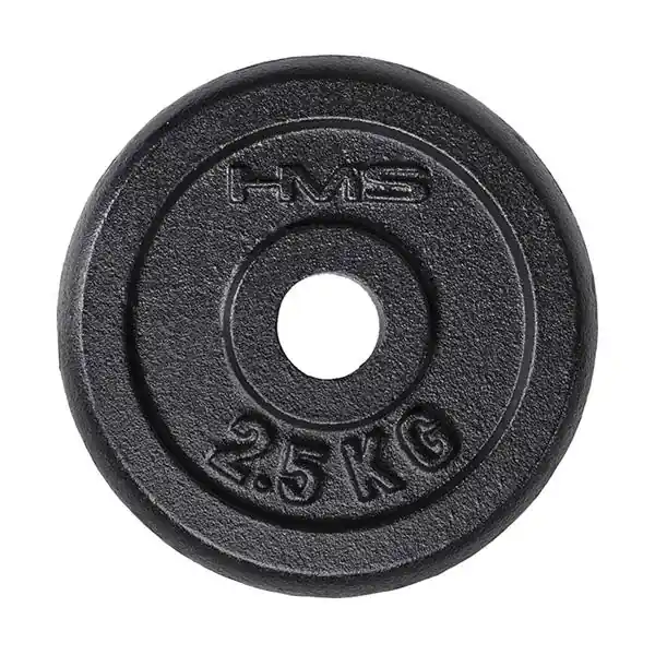 Černý litinový kotouč HMS 2,5 kg Vysoce Kvalitní