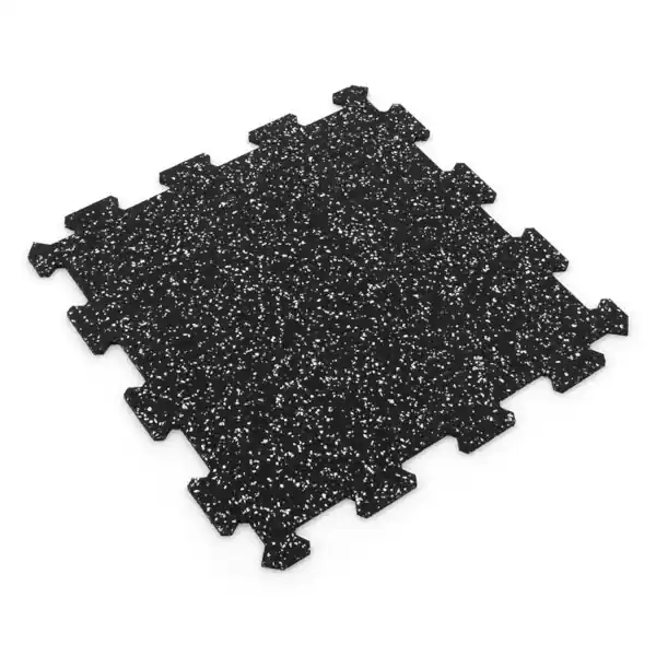 Gumová puzzle podlaha (střed) SF1050 - 47,8 x 47,8 x 0,8 cm, černo-bílá Oblíbený