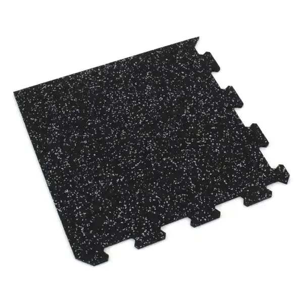Aktuální Gumová puzzle podlaha (roh) SF1050 - 95,6 x 95,6 x 1,6 cm, černo-šedá