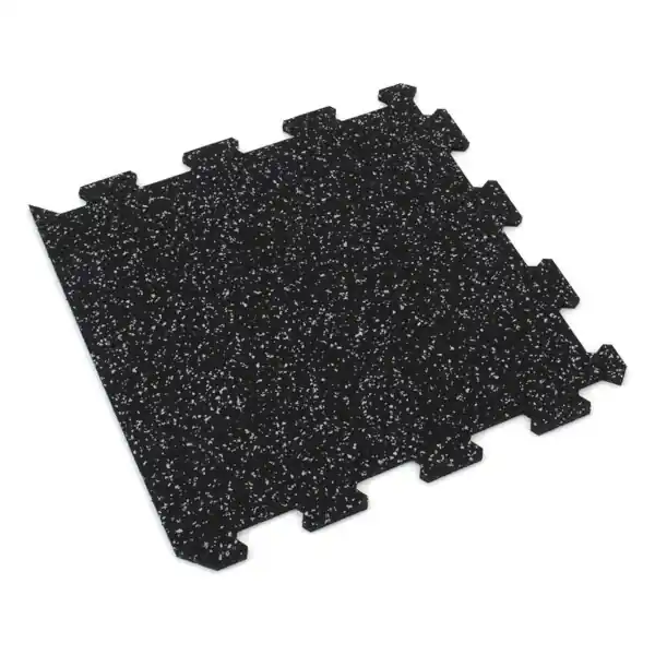 Gumová puzzle podlaha (okraj) SF1050 - 47,8 x 47,8 x 0,8 cm, černo-šedá Nová Kolekce