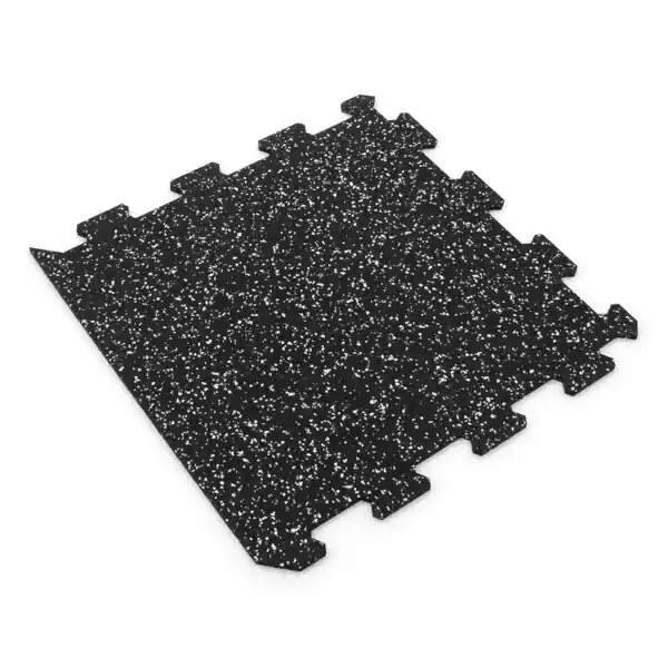 Koupit Online Gumová puzzle podlaha (okraj) SF1050 - 47,8 x 47,8 x 0,8 cm, černo-bílá