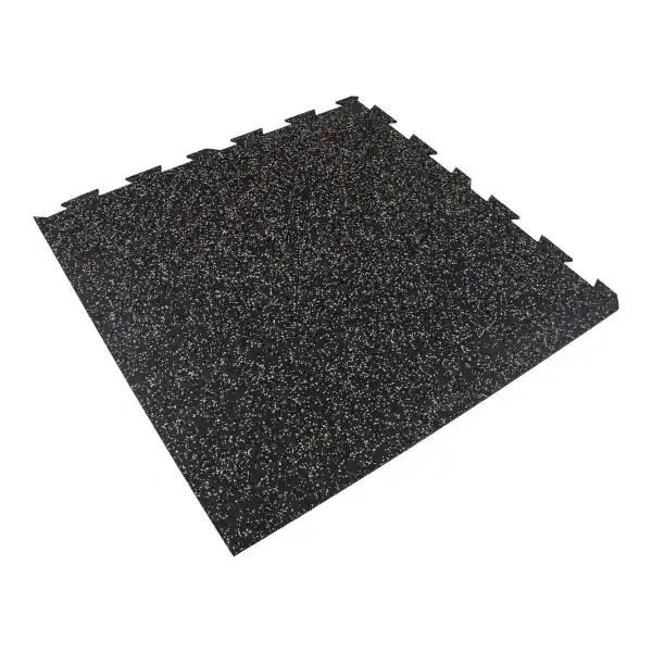 Vrácení Zdarma Černo-šedá gumová modulová puzzle dlažba (roh) SF1050 - 100 x 100 x 1,6 cm
