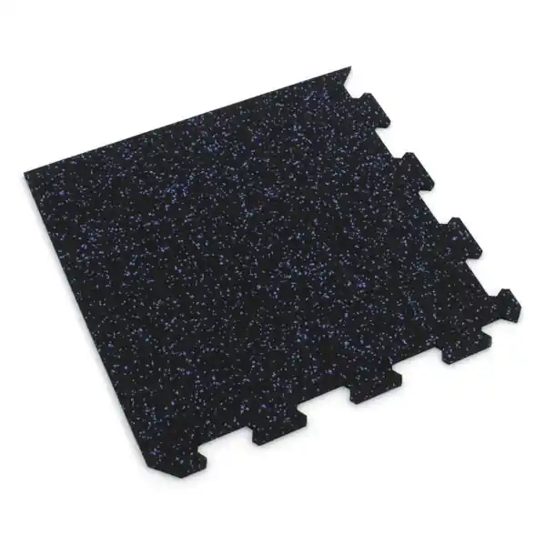 Gumová puzzle podlaha (roh) SF1050 - 47,8 x 47,8 x 0,8 cm, černo-modrá Akční Nabídka