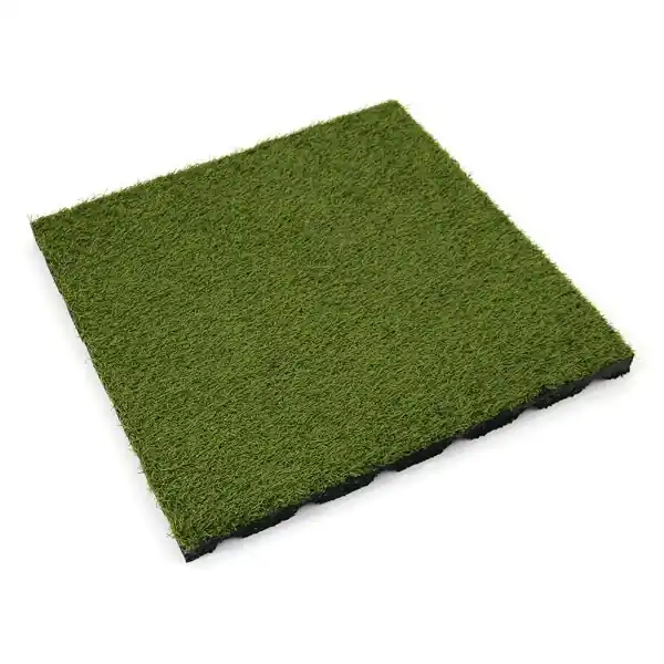 Cenově Výhodný Gumová dlažba S800 V25/R15 - 50 x 50 x 2,5 cm umělý trávník