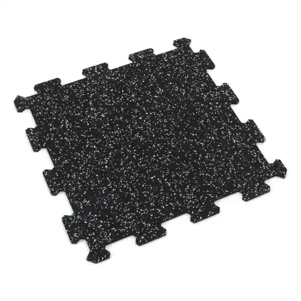 Gumová puzzle podlaha (střed) SF1050 - 95,6 x 95,6 x 0,8 cm, černo-bílá Oblíbený