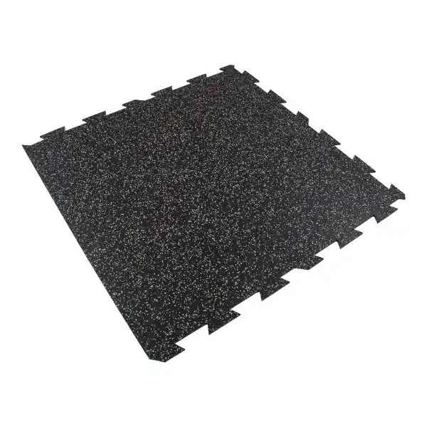 Černo-šedá gumová modulová puzzle dlažba (okraj) SF1050 - 100 x 100 x 1,6 cm Vrácení Zdarma