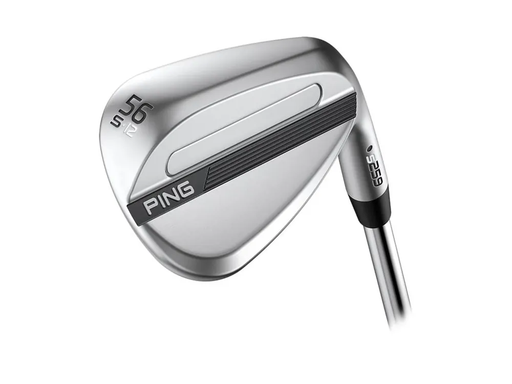 PING s259 Chrome S Grind pánská wedge na oceli + Golfová samolepka černá Levný