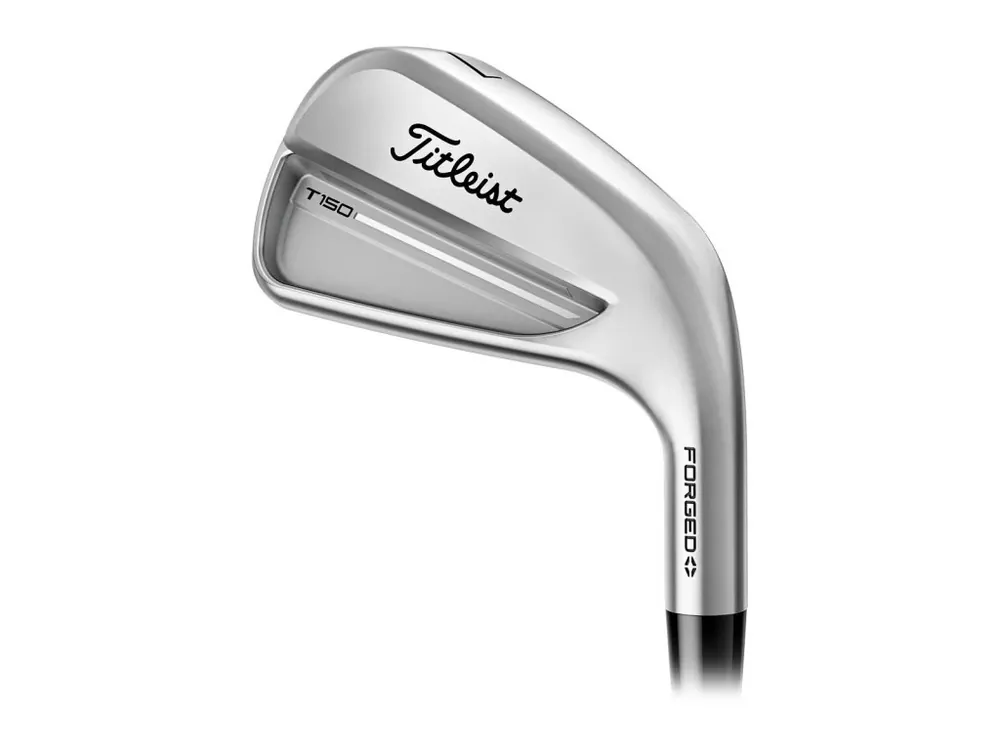 Rychlé Dodání TITLEIST T150 4G pánská sada želez 4-PW (7 holí) AMT Silver S300 na oceli + Golfová samolepka černá