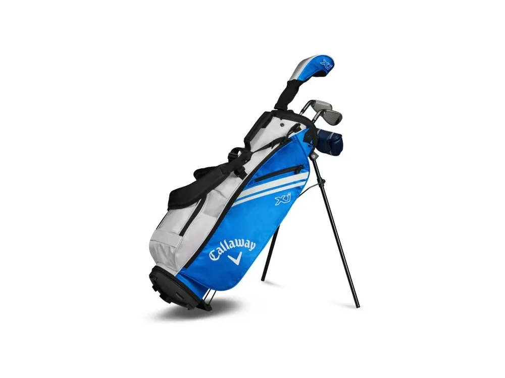 CALLAWAY XJ-1 26 dětský golfový set modrý 95-118 cm + Golfová samolepka černá Nejlepší Volba
