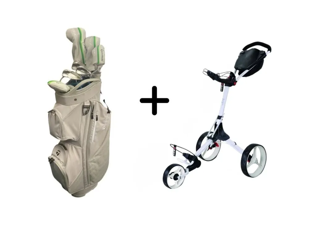 Výprodej TAYLOR MADE RBZ Speedlite dámský golfový set + Big Max IQ2 bílý + Golfová samolepka černá