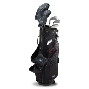 Levný U.S. Kids Golf UL7-60 dětský golfový set W10 (152 cm) černo-šedý + Golfová samolepka černá