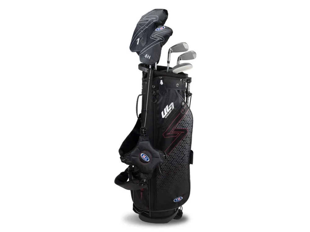 Levný U.S. Kids Golf UL7-60 dětský golfový set W10 (152 cm) černo-šedý + Golfová samolepka černá