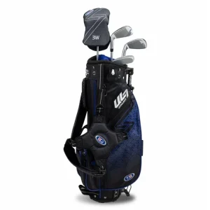 U.S. Kids Golf UL7-45 dětský golfový set W25 (114 cm) černo-modrý + Golfová samolepka černá Pouze Dnes