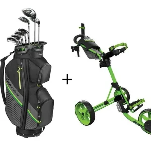 TAYLOR MADE RBZ Speedlite pánský set grafitový + vozík CLICGEAR M4 limetkový + Golfová samolepka černá Super Cena