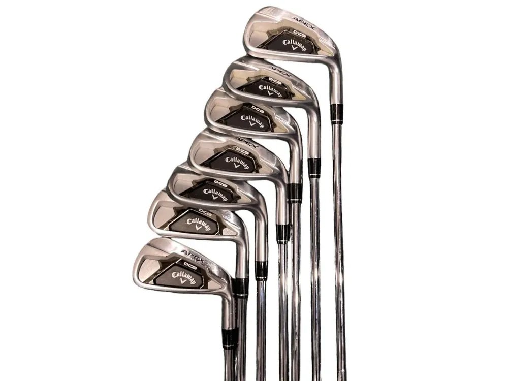 CALLAWAY Apex DCB 21 pánská sada želez 5 - PW, AW (7 holí) na oceli-DEMO + Golfová samolepka černá Bezpečná Platba