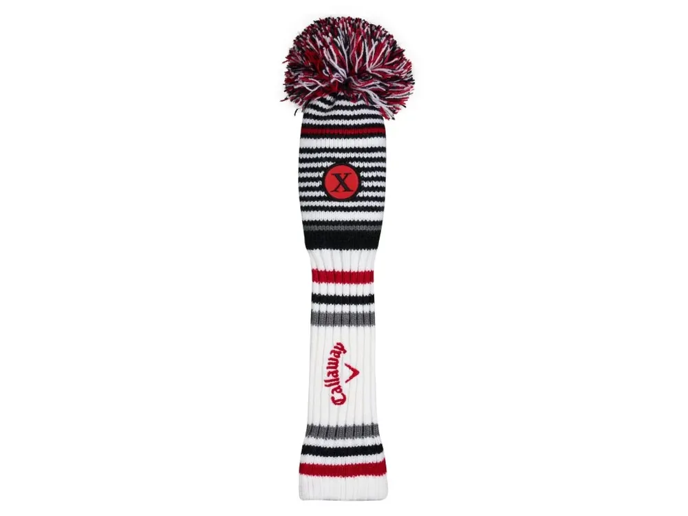 Levný CALLAWAY Pom Pom headcover na hybrid bílo-černo-červený