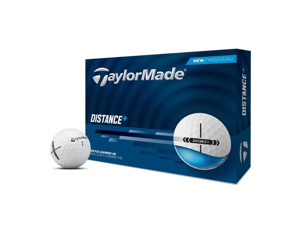Taylor Made Distance+ golfové míčky bílé (12 ks) Expresní Doručení